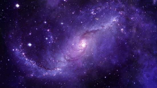 Image purple and blue galaxy illustration