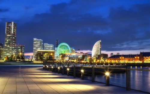 Image city skyline during night time