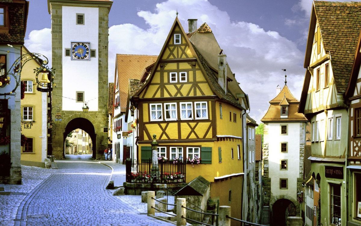 罗滕堡, 中世纪建筑风格, 正面, 洛杉矶, 窗口 壁纸 2560x1600 允许