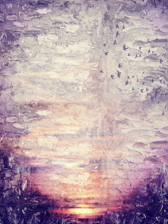 white purple and yellow abstract painting