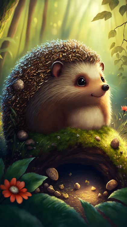 hedgehog, domesticated hedgehog, common opossum, Opossum, dormouse