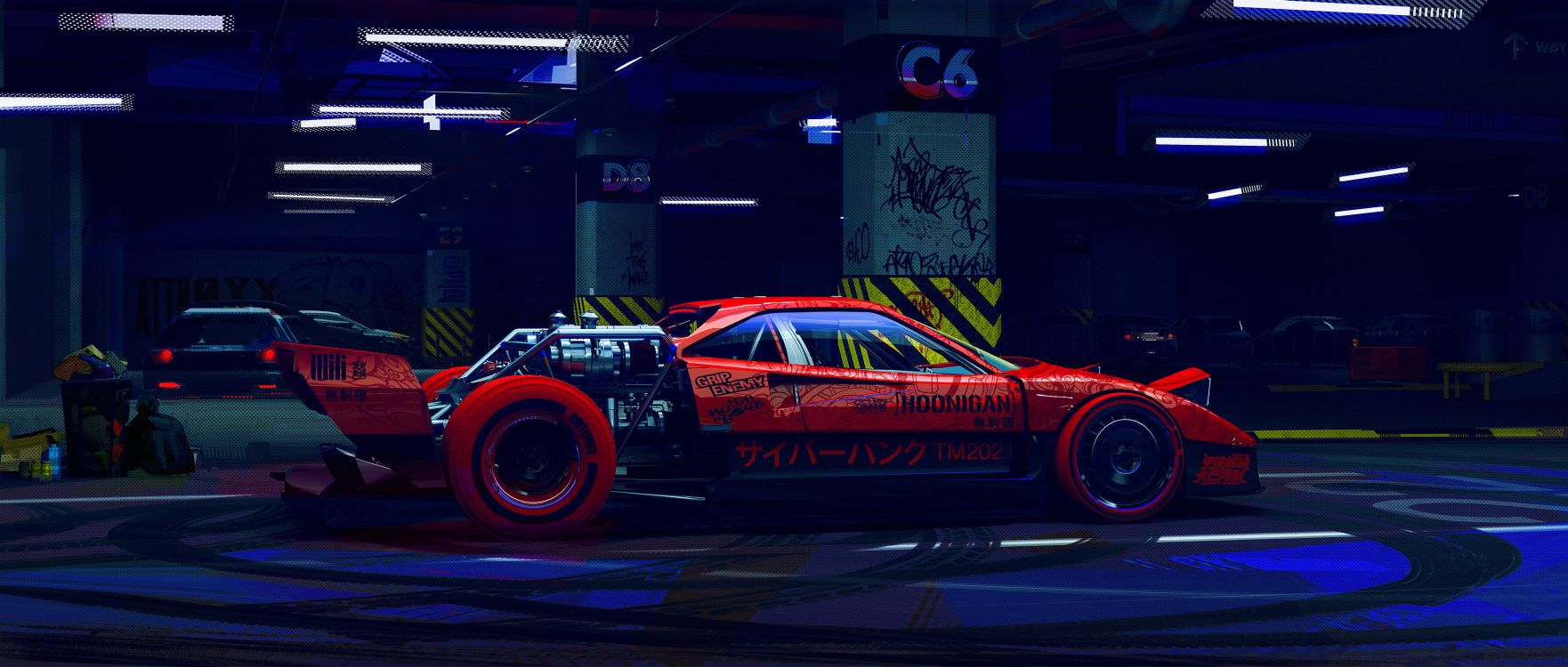 Coche, Mazda RX-7, Deportivo, Automovilismo, Auto Compacto. Wallpaper in 3840x1634 Resolution