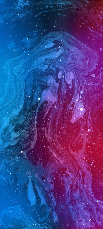 Agua, OnePlus 6T, Cartel, Pintura de Arte, Azure. Wallpaper in 1080x2400 Resolution