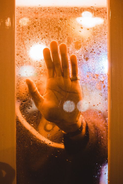 Persons Hand on Glass. Wallpaper in 3101x4651 Resolution