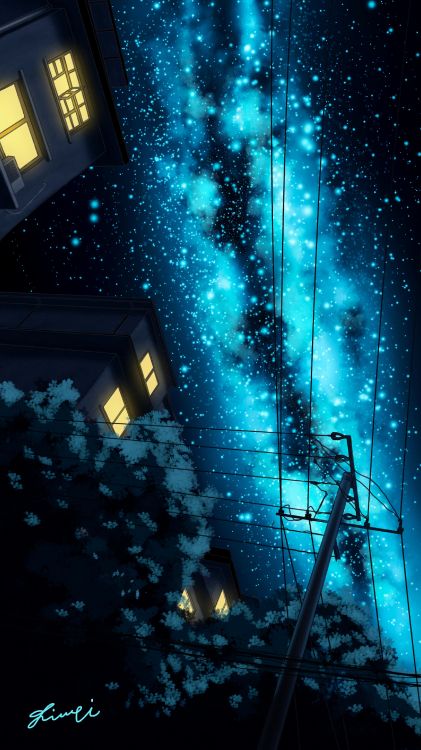 特效, 建筑, 空间, 天空, 光 壁纸 2160x3840 允许