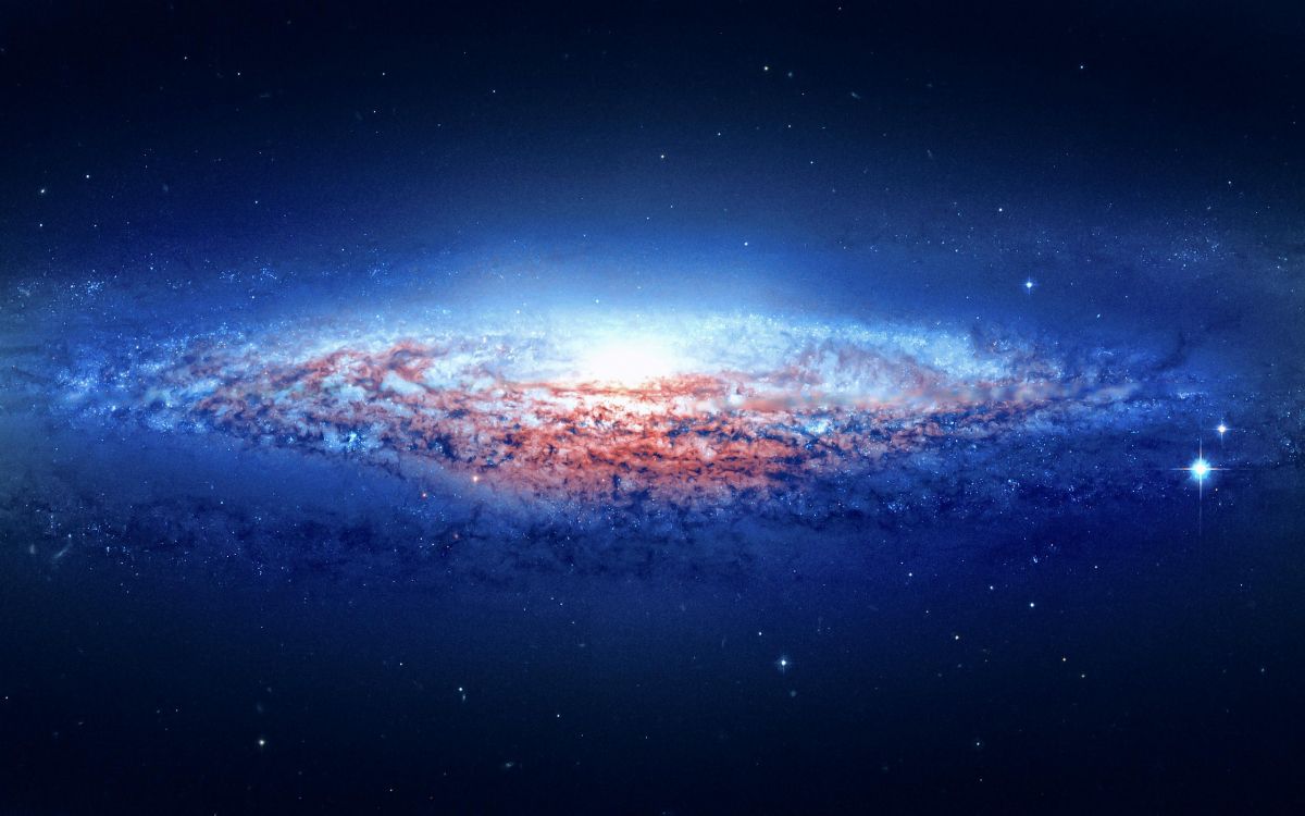 blue and white starry night sky