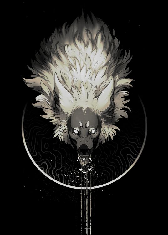 Ilustración de Cabeza de León Blanco y Negro. Wallpaper in 1920x2681 Resolution