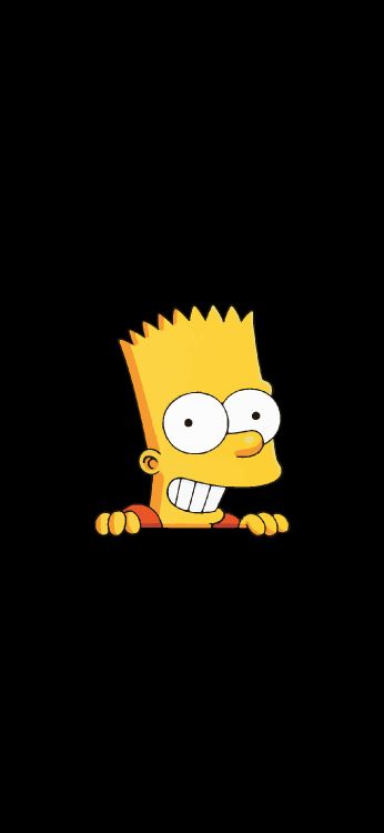 Amoled, Bart Simpson, Bart Amoled, Cartoon, Dessin Animé. Wallpaper in 1205x2609 Resolution