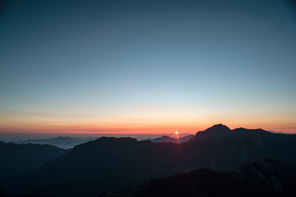 cloud, sunset, mountainous landforms, mountain, horizon