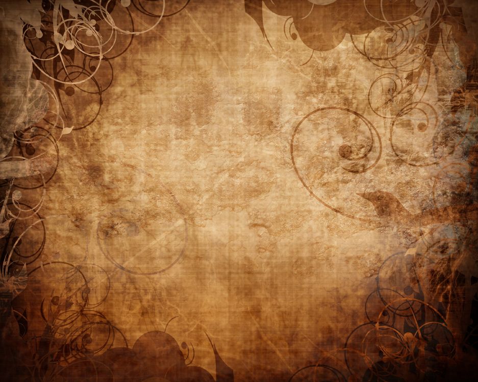 brown and black floral textile