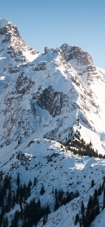 Image snow, mountain range, mountain, winter, mountainous landforms