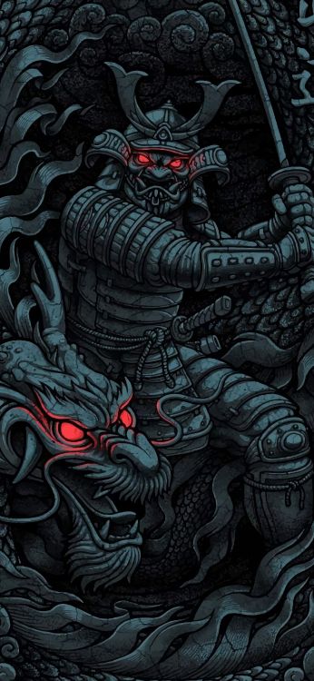 Japanischer Samurai, Samurai, Japanische Kunst, Sie, Kunst. Wallpaper in 2410x5218 Resolution