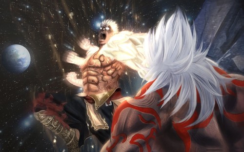 Image white haired male anime character