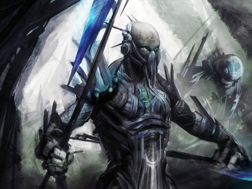 Homme en Costume Noir Tenant Une Arme. Wallpaper in 2048x1536 Resolution