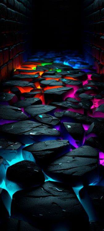 Realme, Android, Themen, Licht, Purpur. Wallpaper in 1080x2400 Resolution