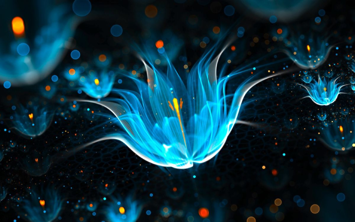 Blue and White Light Illustration. Wallpaper in 3840x2400 Resolution