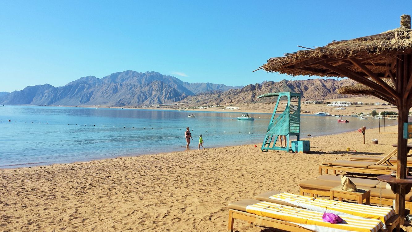 Femme en Robe Verte Debout Sur la Plage Pendant la Journée. Wallpaper in 3264x1836 Resolution