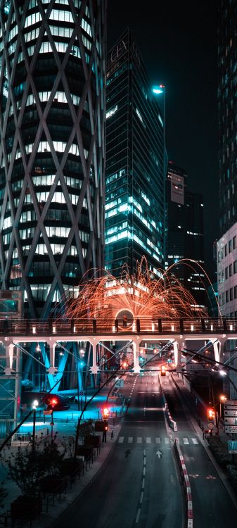 Saiyajin, Edificio, Torre de Bloques, Electricidad, Paisaje Urbano. Wallpaper in 1080x2400 Resolution