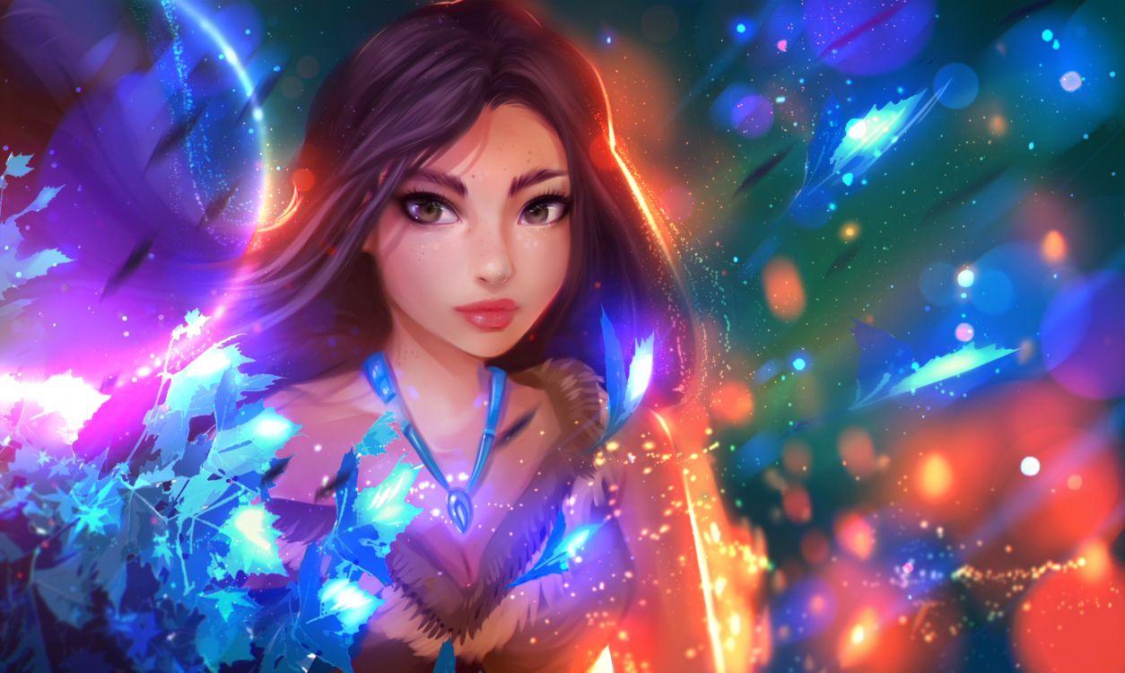 Mujer Con Cabello Castaño Con Vestido Floral Morado y Blanco. Wallpaper in 2520x1507 Resolution