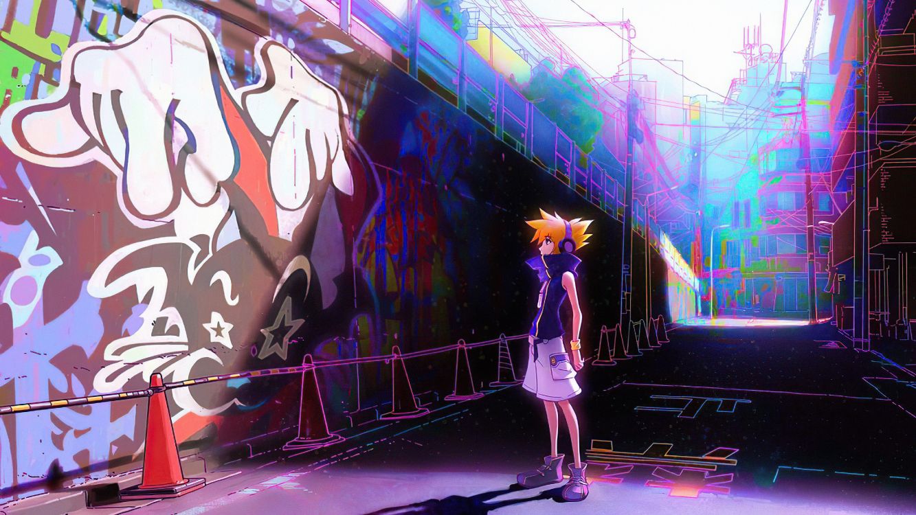 Ilya Kuvshinov Twewy, El Mundo Termina Contigo, Neo el Mundo se Acaba Contigo, Ilustración, Arte. Wallpaper in 5120x2880 Resolution