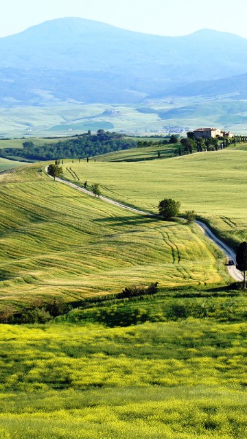 Wallpaper Tuscany Italy hills field 5k Nature 16281