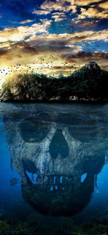 光, Azure, 自然景观, 水道, 艺术 壁纸 1080x2340 允许