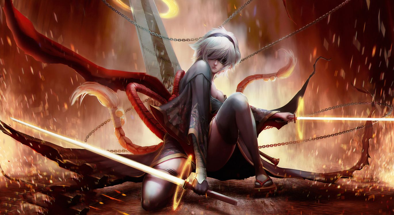 Nier Autómatas, Negar, Demonio, Criatura Sobrenatural, la Mitología. Wallpaper in 3840x2102 Resolution