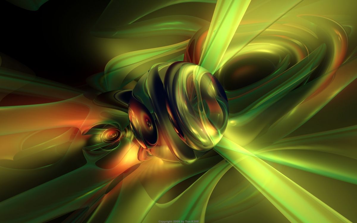 Peinture Abstraite Verte et Rouge. Wallpaper in 1920x1200 Resolution