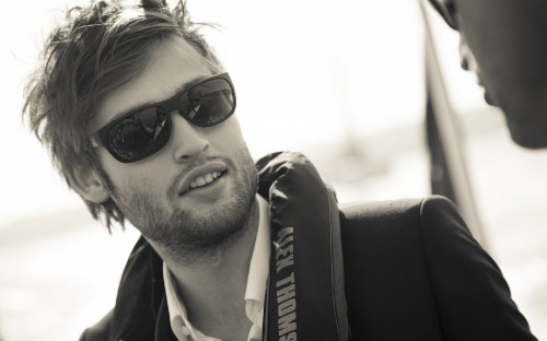 Image douglas booth, cool, moustache, facial hair, black and white