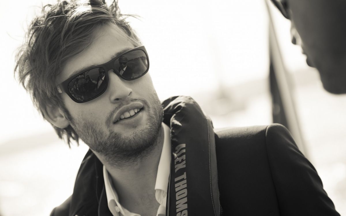 douglas booth, cool, moustache, facial hair, black and white