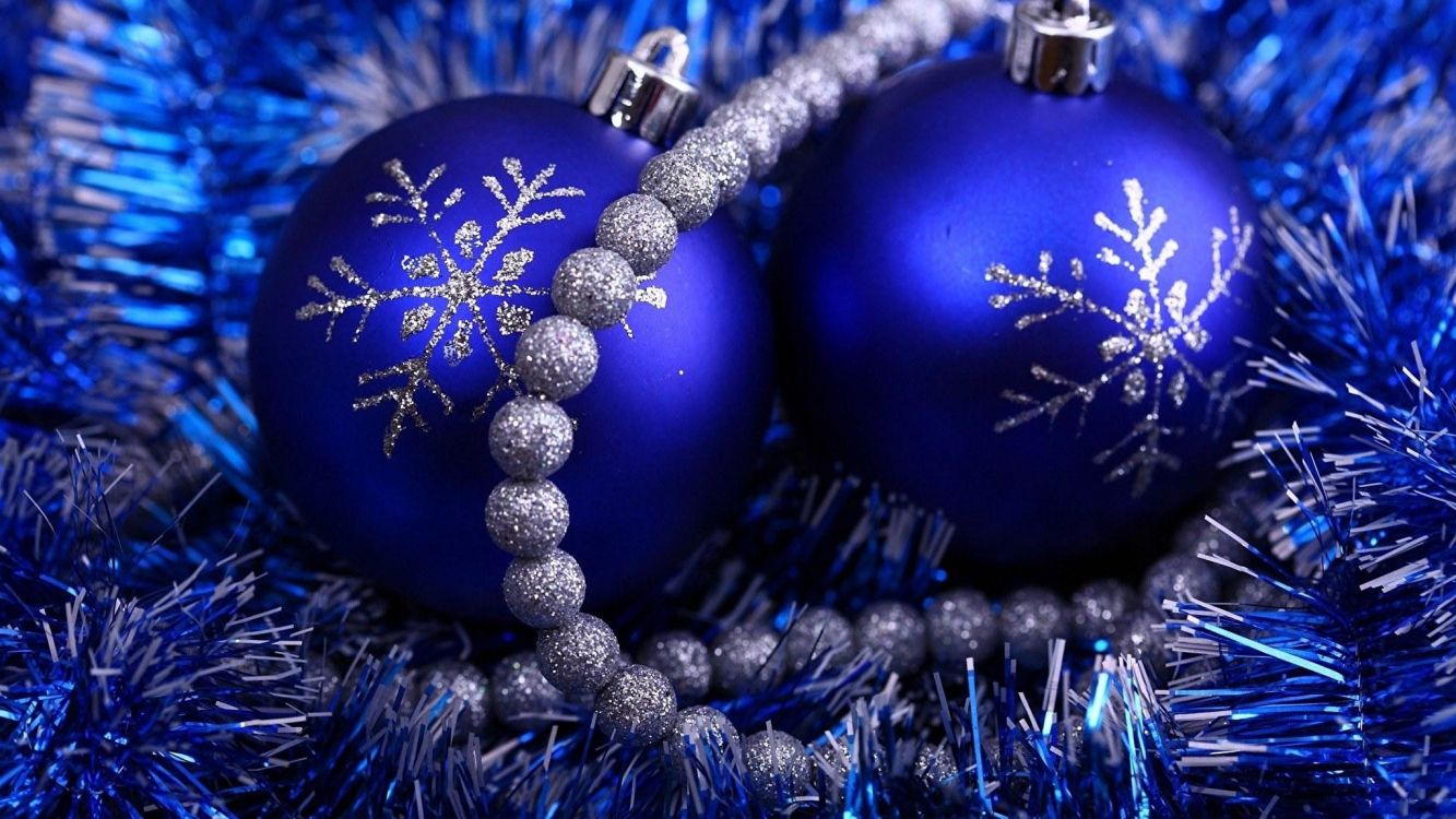Le Jour De Noël, Ornement de Noël, Blue, Décoration de Noël, Bleu de Cobalt. Wallpaper in 2048x1152 Resolution
