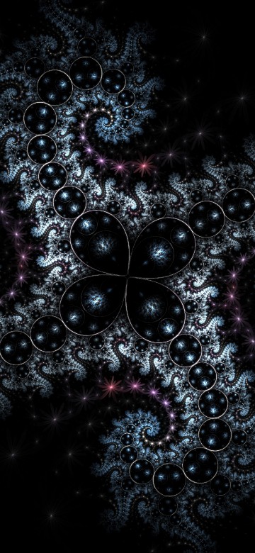 Image black and purple floral illustration