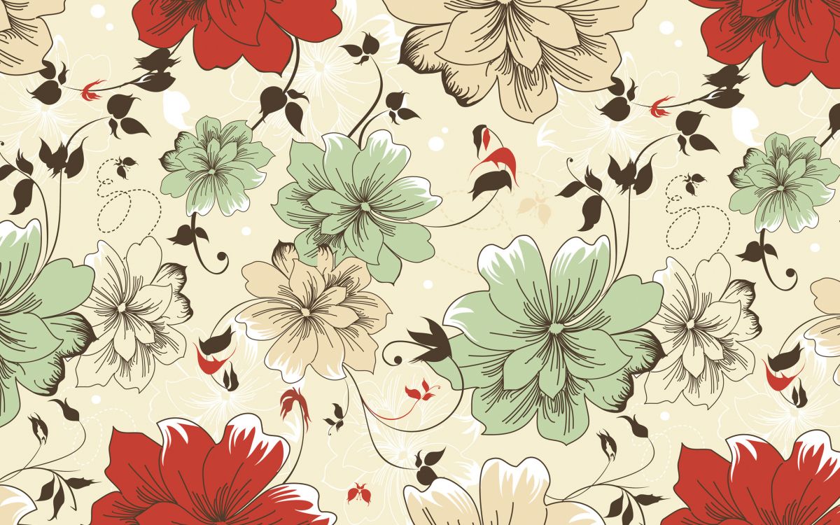 Textil Floral Rojo Blanco y Verde. Wallpaper in 2560x1600 Resolution