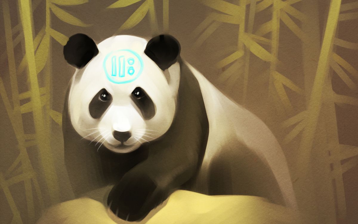 Pandabär Plüschtier Auf Gelbem Textil. Wallpaper in 1920x1200 Resolution