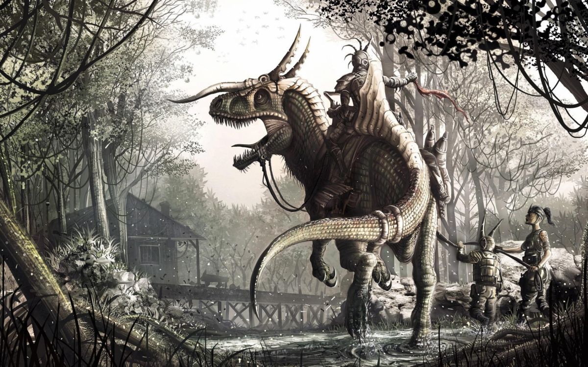 迅猛龙, 霸王龙的, 恐龙, 灭绝, 神秘的生物 壁纸 1920x1200 允许