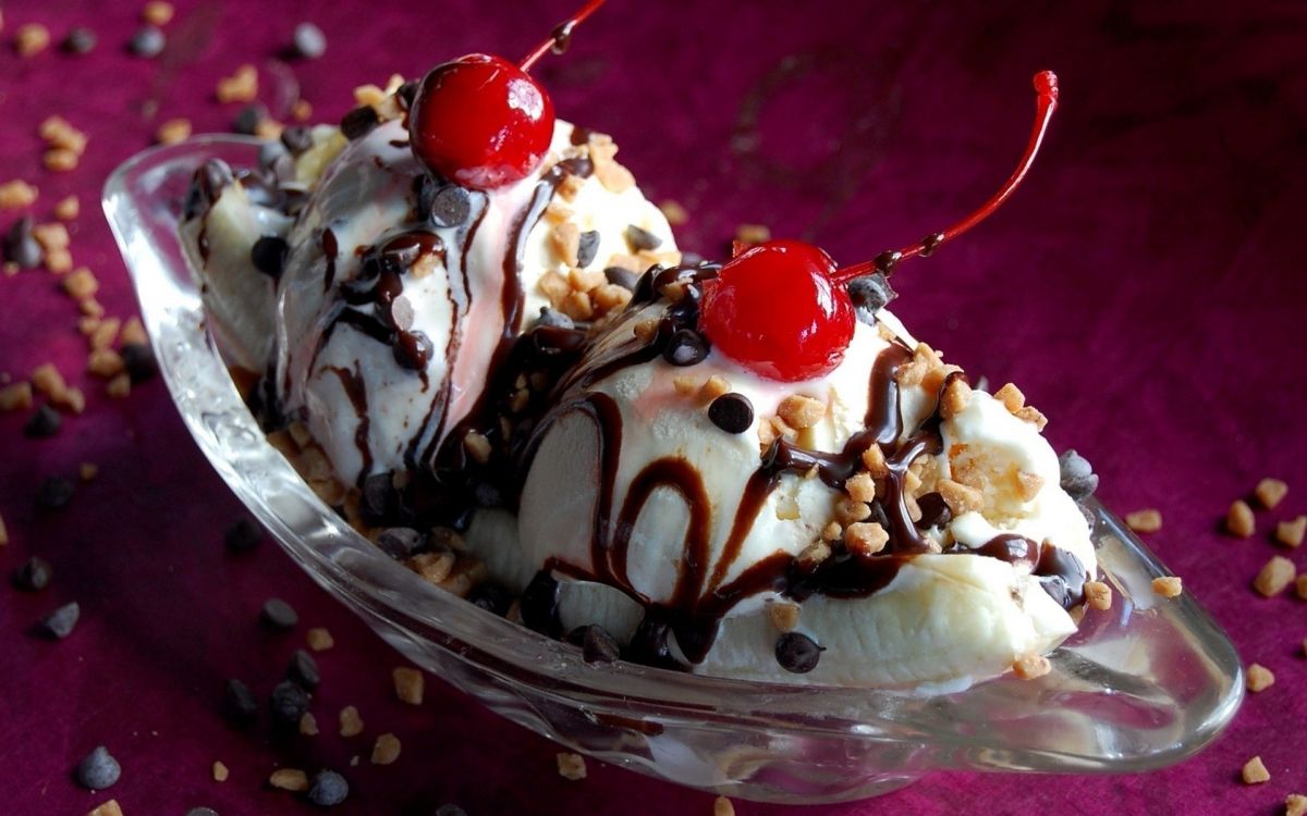 Ice Cream With Cherry on Top. Wallpaper in 1920x1200 Resolution