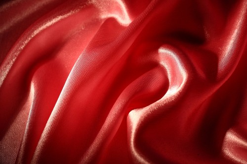 Image red textile in close up photography