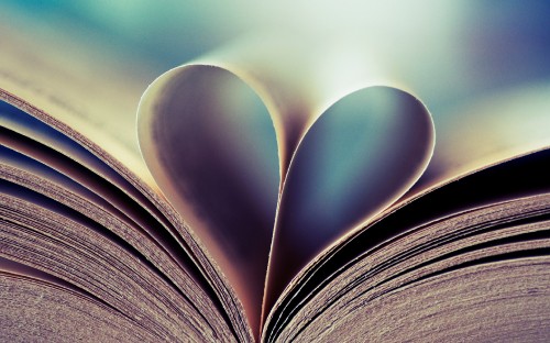 Image heart, love, book, macro photography, reading