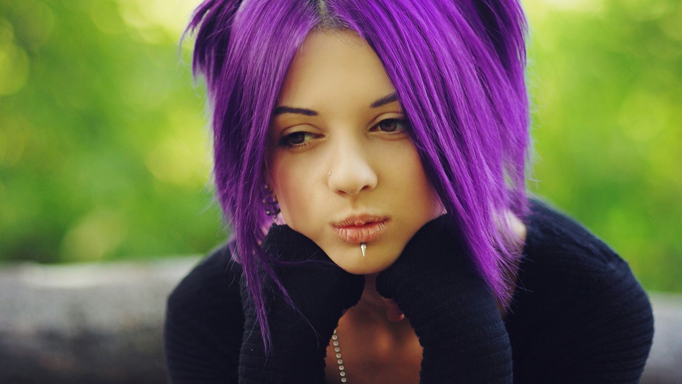 hair, purple, violet, hairstyle, hair coloring