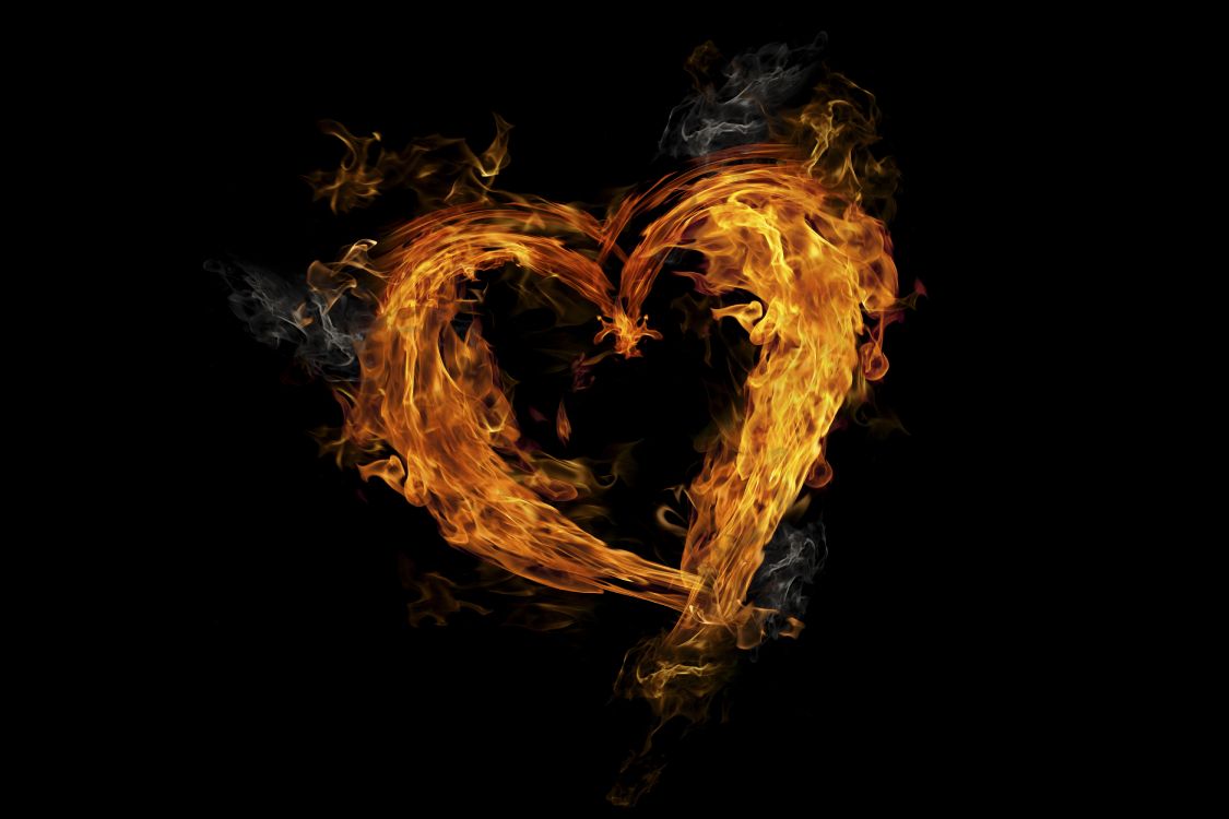 Feuer, Illustration, Herzen, Liebe, Flamme. Wallpaper in 6000x4000 Resolution