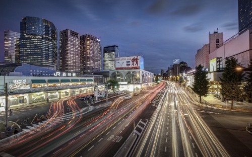 Image time lapse photography of city during night time