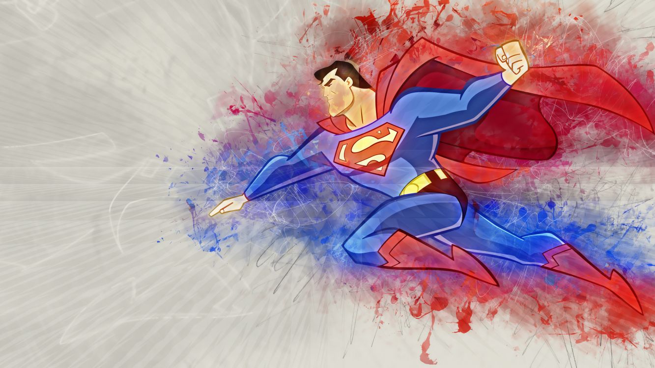 man in blue and red suit anime character