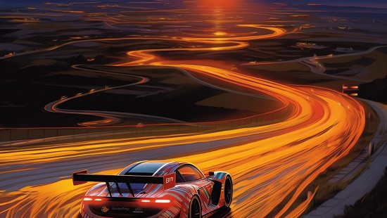 Image grand tourer, sunset, cars, sports car, audi