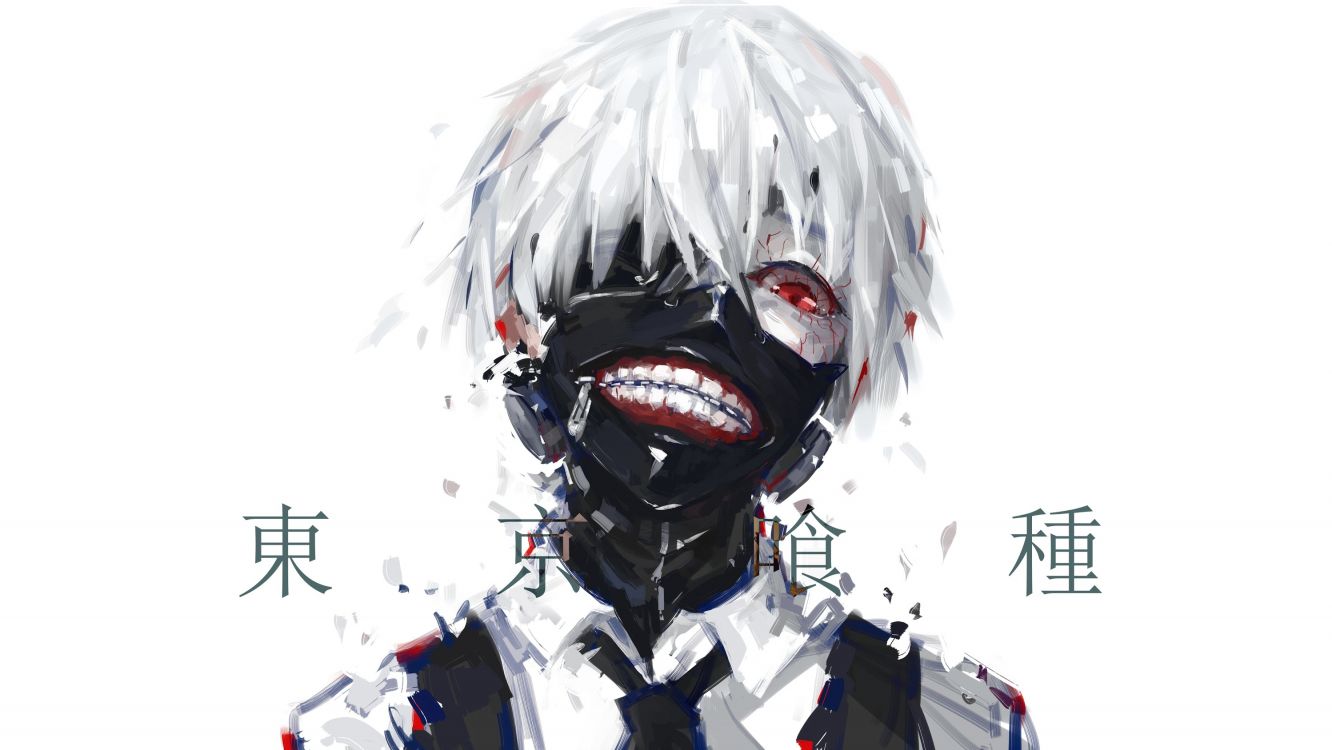 肯kaneki, 东京食尸鬼, 虚构的人物, 食尸鬼, 解开 壁纸 3000x1688 允许