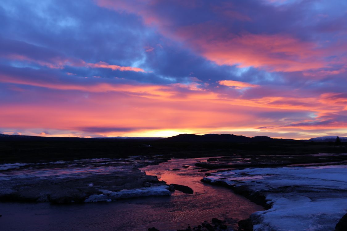 dawn, Canon, afterglow, dusk, water