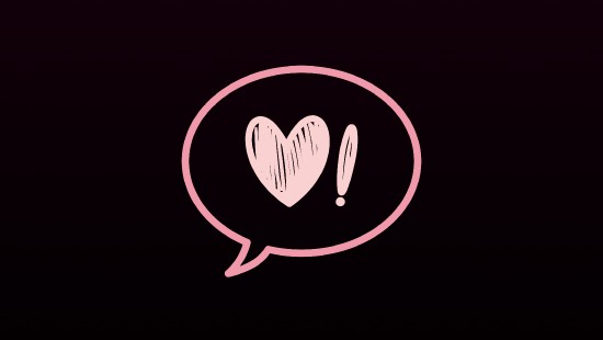 Image emblem, graphic design, symbol, heart, magenta