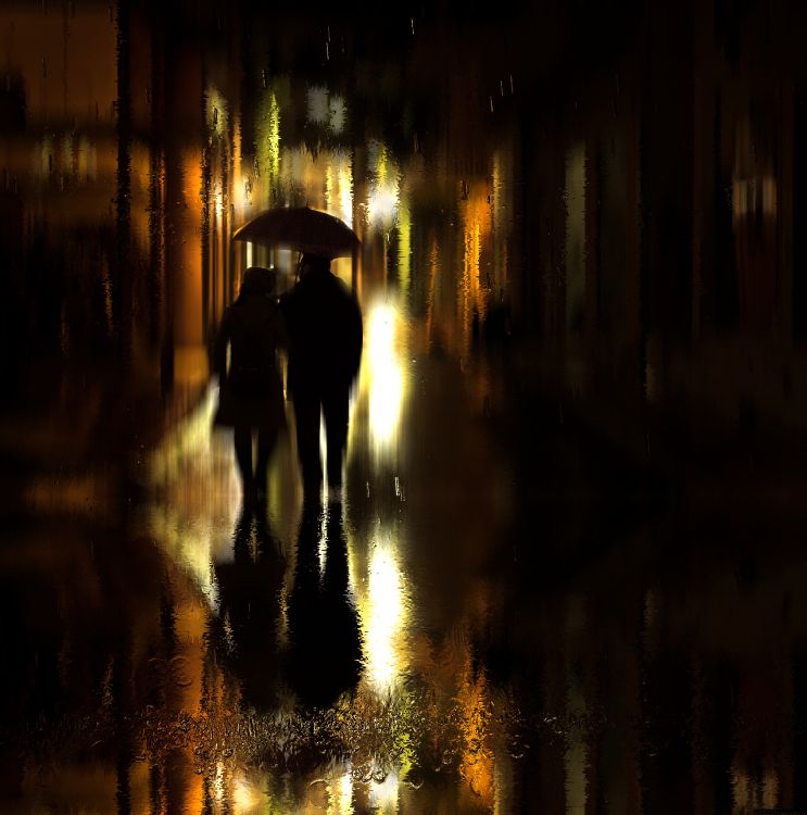 Pluie, Réflexion, Obscurité, Nuit, Lumière. Wallpaper in 4999x5042 Resolution