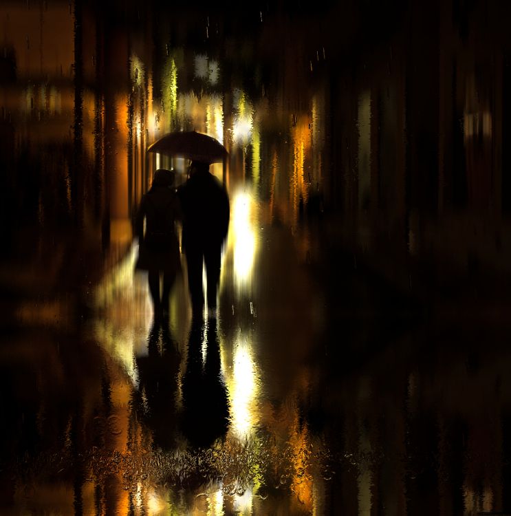 Rain, Reflection, Darkness, Night, Light. Wallpaper in 4999x5042 Resolution