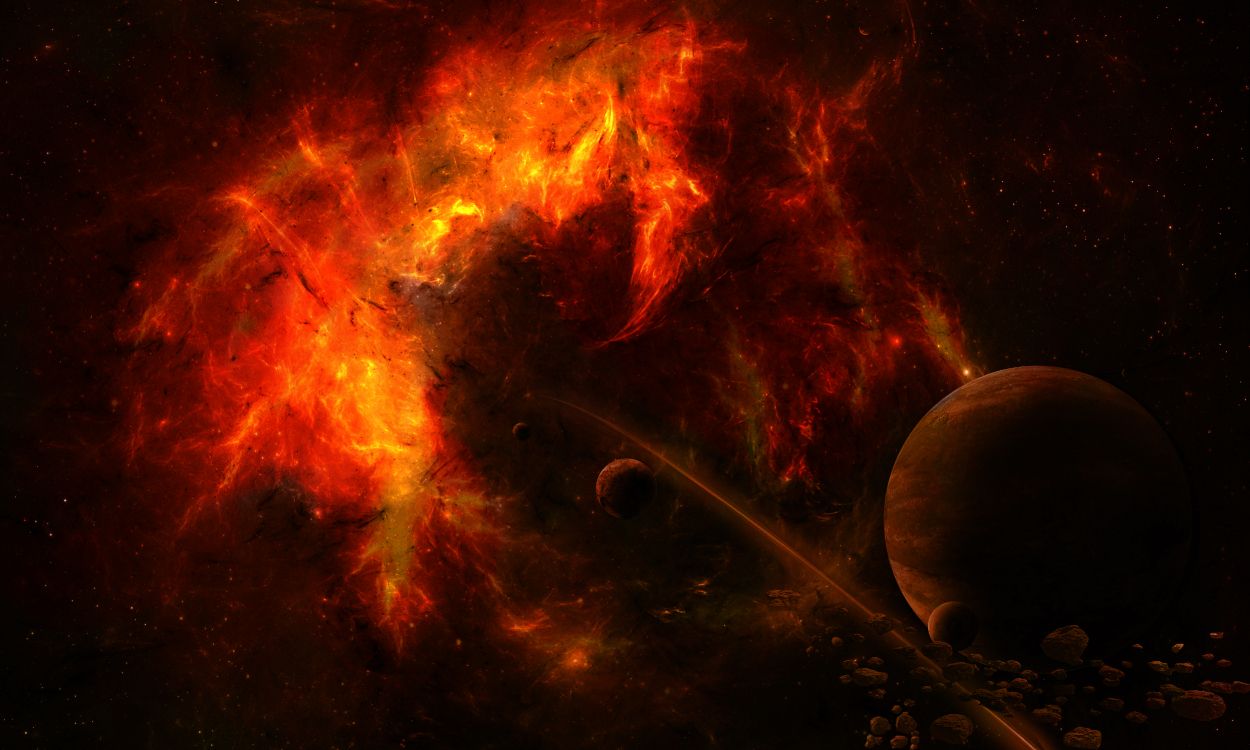 Rote Und Schwarze Abstrakte Malerei. Wallpaper in 5000x3000 Resolution