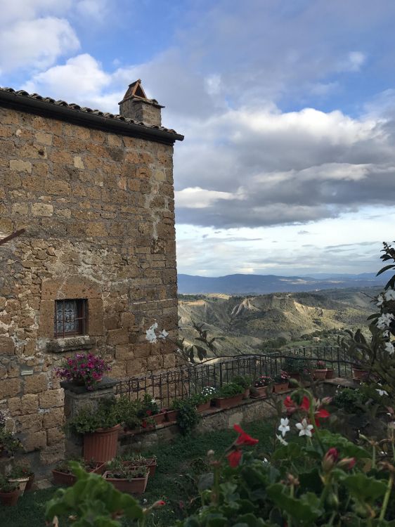 wall, building, cloud, village, mountain